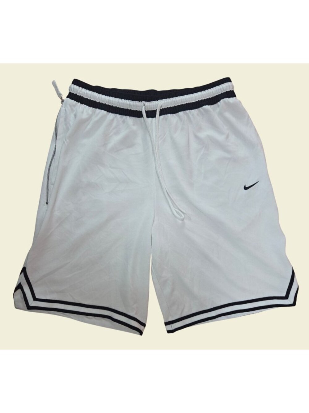 Nike Dri-Fit Mens White Athletic Shorts Large